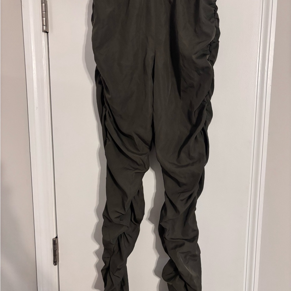 Women's Stylish Olive Ruched Joggers
